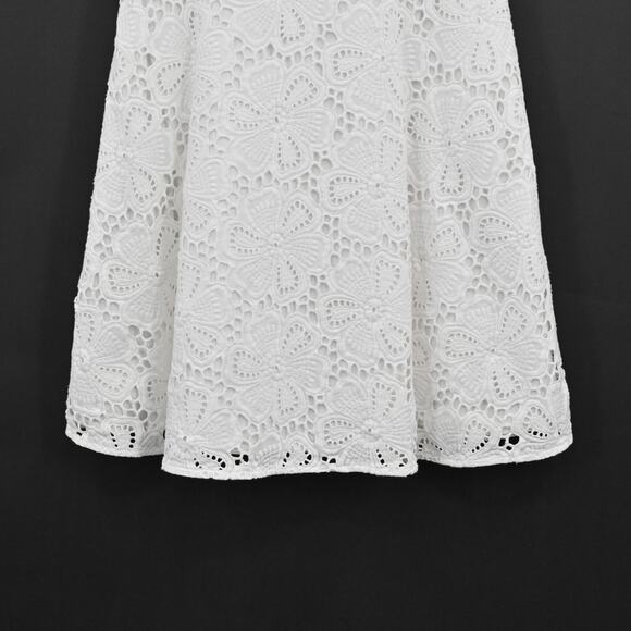 LILLY PULITZER‎ Marla Dress Size 2 Resort White Floral Lace Sleeveless Fit Flare - Picture 9 of 13
